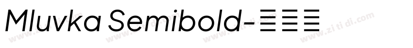 Mluvka Semibold字体转换